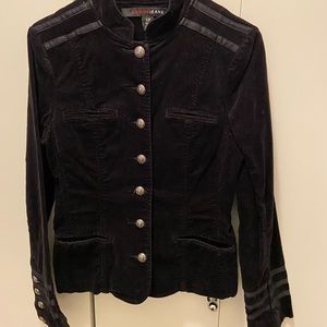 Black Velvet Military Jacket